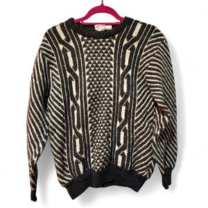 Black and White Crewneck Sweater